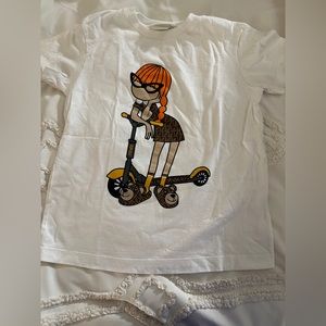 Fendi Girl's Scooter Girl Graphic T-Shirt, Size 10